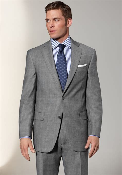 gray tie blue suit